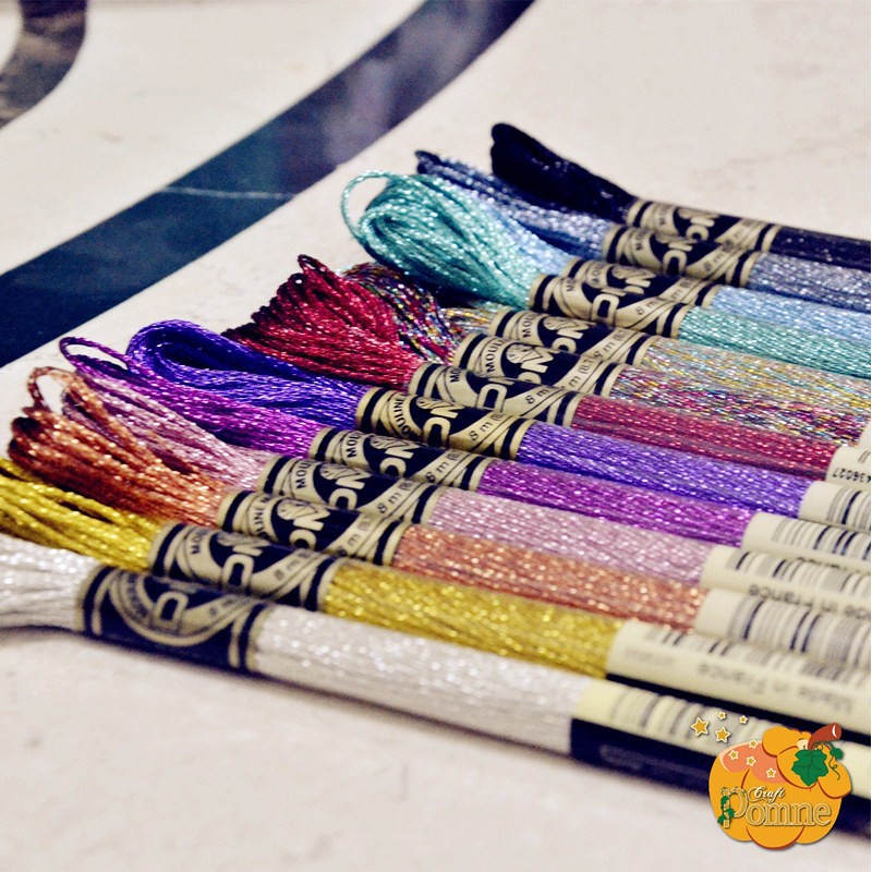 DMC EMBROIDERY FLOSS ART 317W JEWEL LIGHT EFFECTS GLITTER METALLIC | Benang Sulam Katun DMC Metalik - Jewel Effects