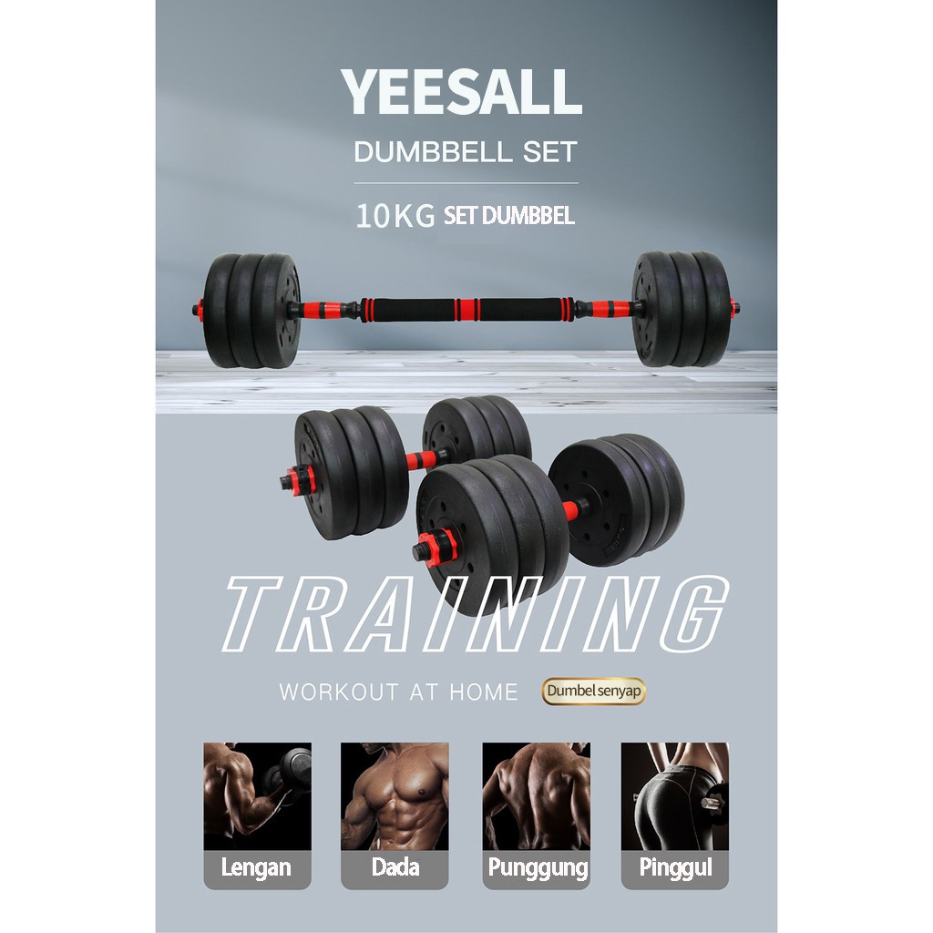 Dumbell set 10KG barbel 2 IN 1 adjustable dumbell