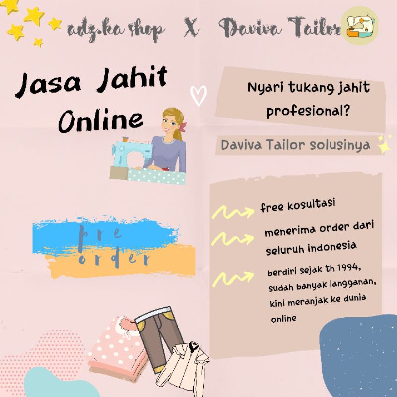 Jasa Jahit Online Jahit Baju Jahit Kebaya Jahit Dress Shopee Indonesia