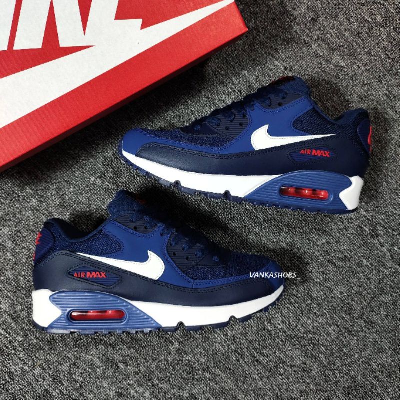 NIKE AIR MAX 90 ESSENTIAL NAVY WHITE 