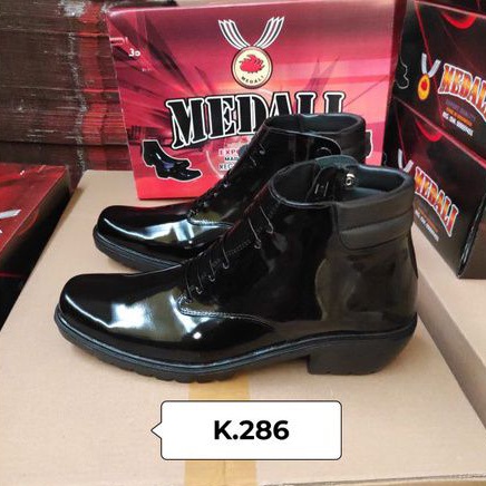 Sepatu kulit pria PDH boots polri TNI security guard PNS sepatu kerja formal tampil lebih keren