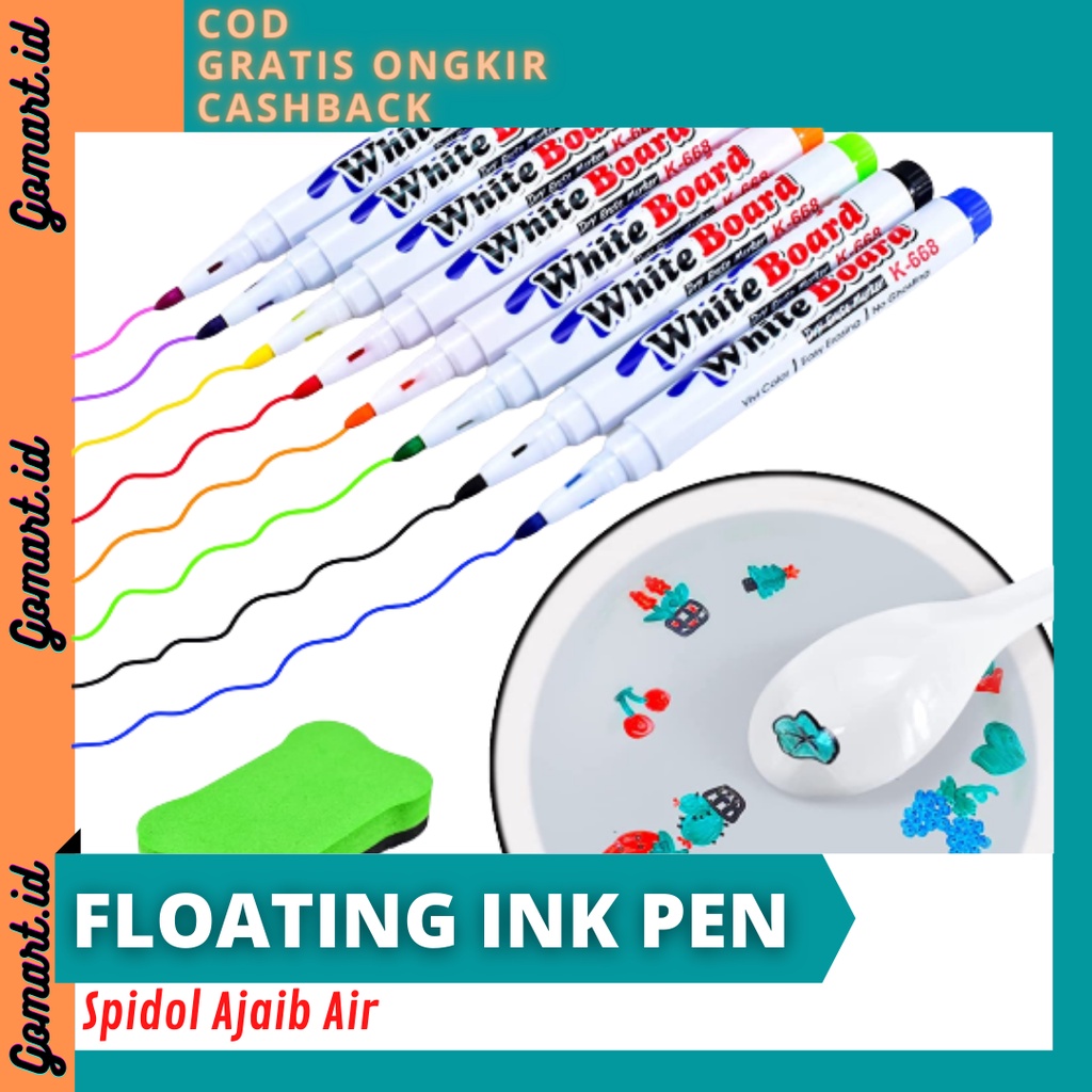 Spidol Ajaib Air Warna Warni - Spidol Air Apung - Magic Marker White Board