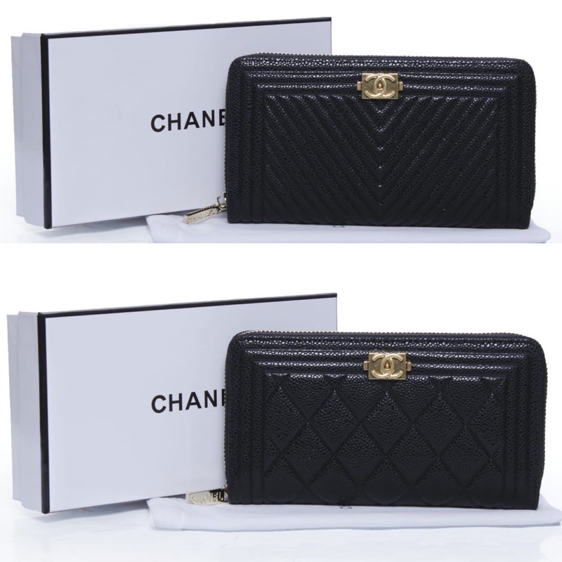 DOMPET WANITA/DOMPET CHANEL/LONG ZIPPED WALLET