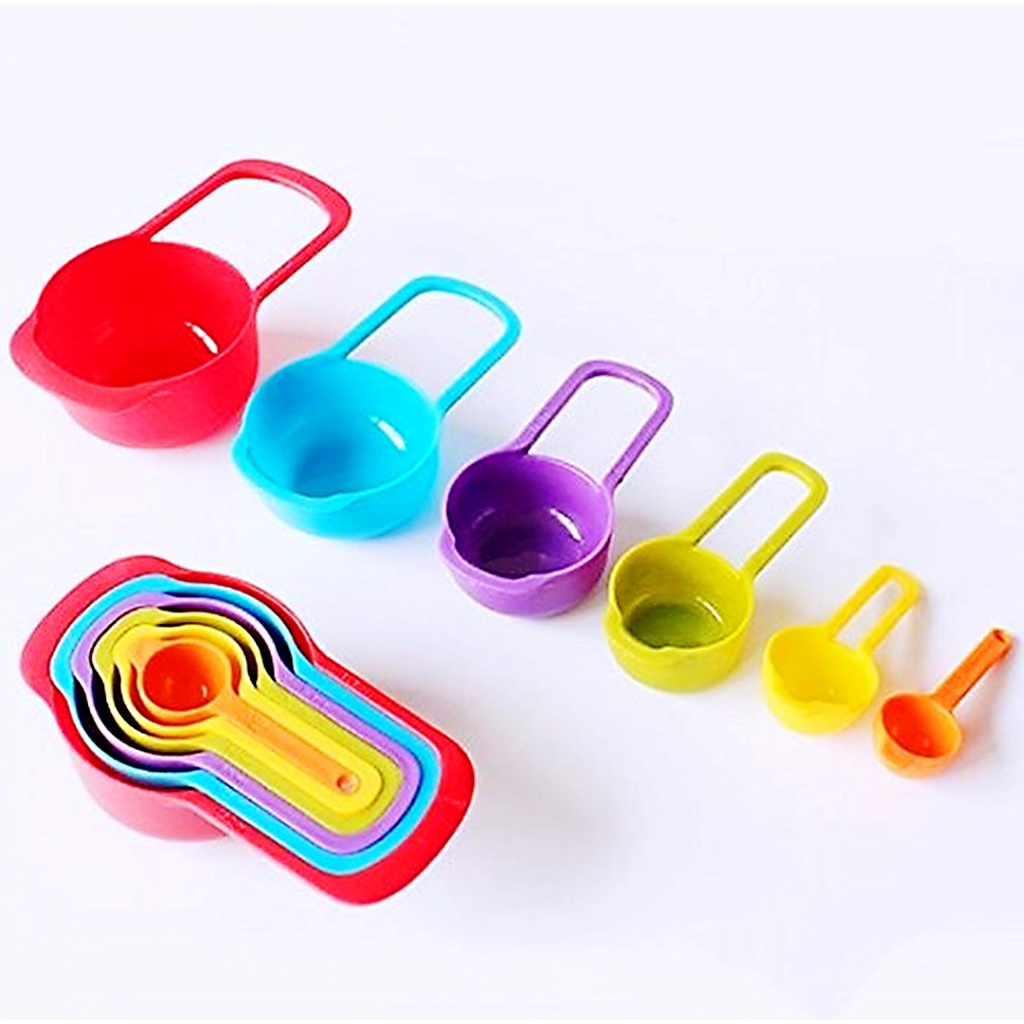 Sendok Takar Bumbu Set 6in1 Takaran Dapur Measuring Spons Cup