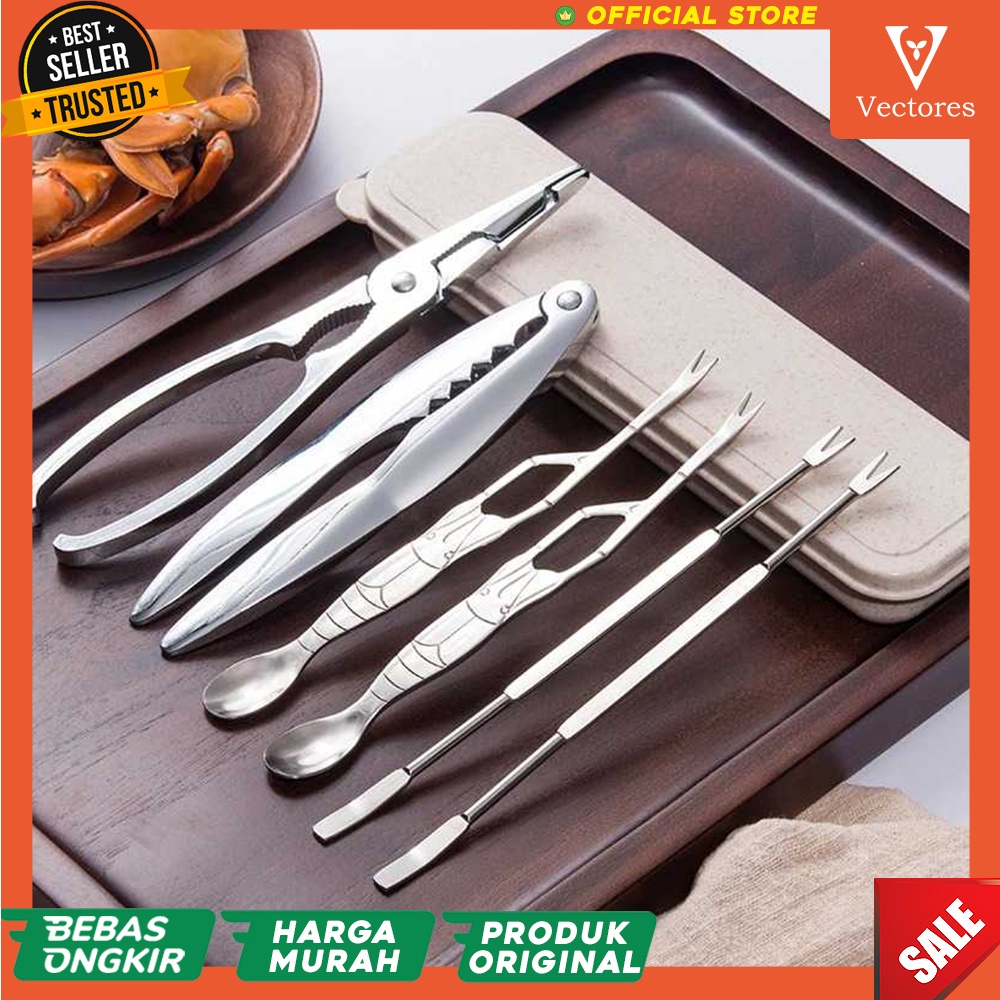 

[ORIGINAL] Crab Crackers Alat Penghancur Cangkang Kepiting Spoon Seafood Tool Set Terbaru Lengkap Murah