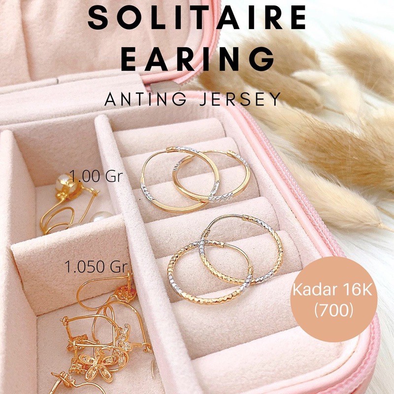 Anting Emas Gipsy Solitaire Earing
