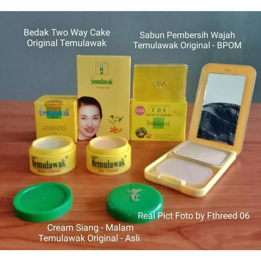 Paket Temulawak 6 in 1 Lengkap Murah / Paket Cream Temulawak 6 in 1 ( Serum,Bedak,Cream Siang &amp; Malam,Sabun,Toner )