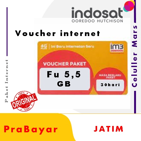 Voucher Indosat Freedom U 5,5GB (1GB + 4,5GB Apps)