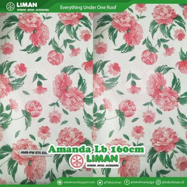 KAIN FURING 1.60m/ SPUNDBOND/ WALLPAPER DINDING MOTIF AMANDA