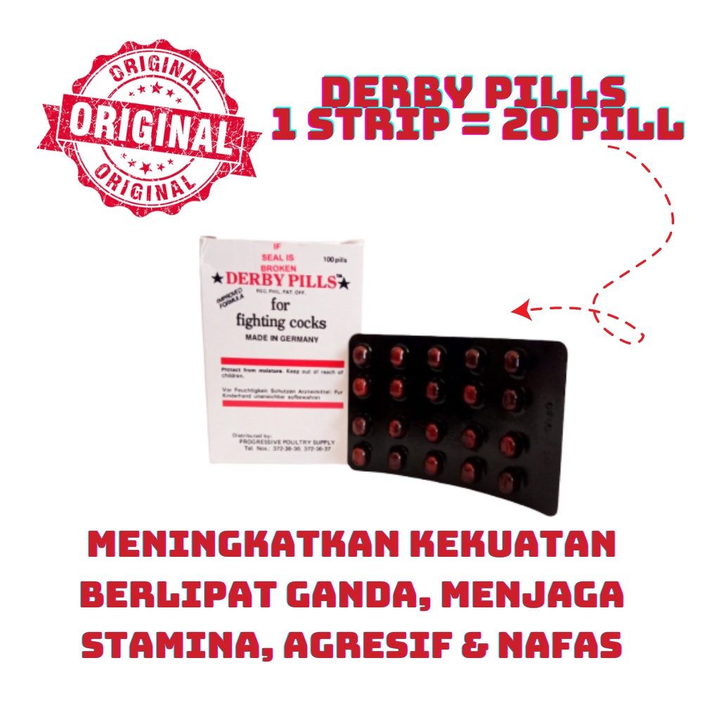 Derby pills ( 1 strip = 20 pill ) import filipina suplemen ayam