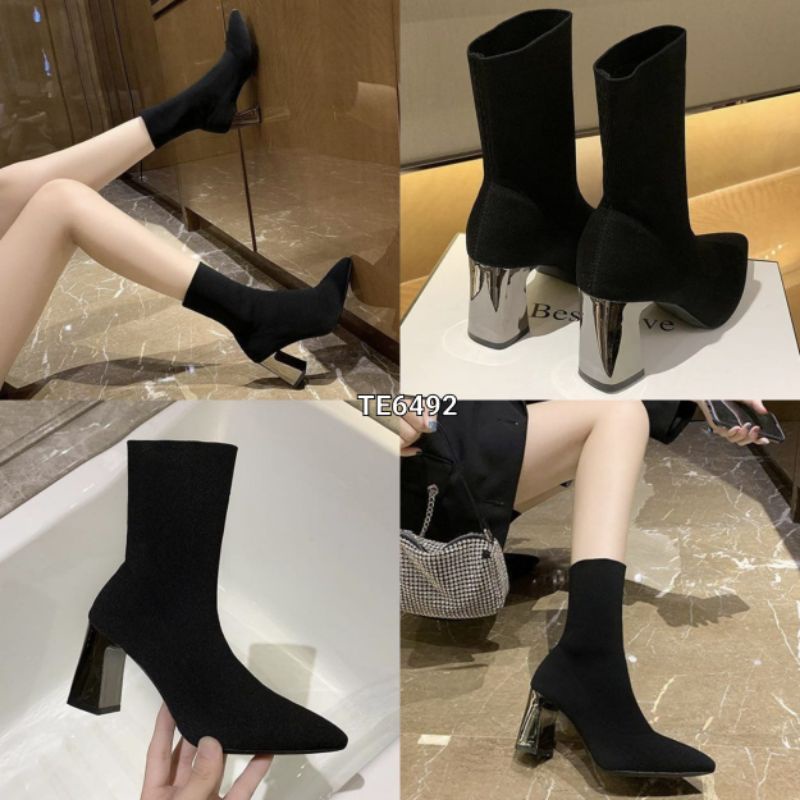 FHS BOOTS HIGH BLOCK BOOTS FASHION IMPORT TE6492