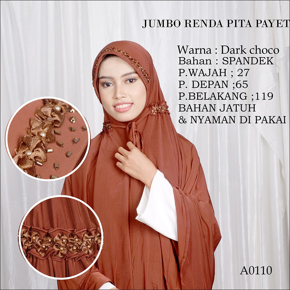Hijab khimar el nifa  renda pita payet jilbab murah terbaru