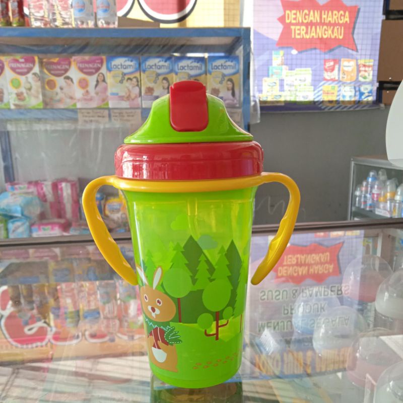 BABY SAFE TRAINING CUP WITH STRAW 300ml/ BOTOL SEDOTAN/ BOTOL MINUM ANAK