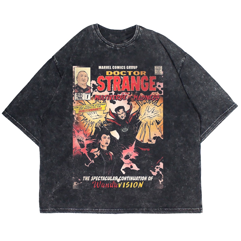 KAOS OVERSIZE DR STRANGE THE SPECTACULAR CONTINUATION OF WANDA VISION WASHING VINTAGE TEE ( WASHING 