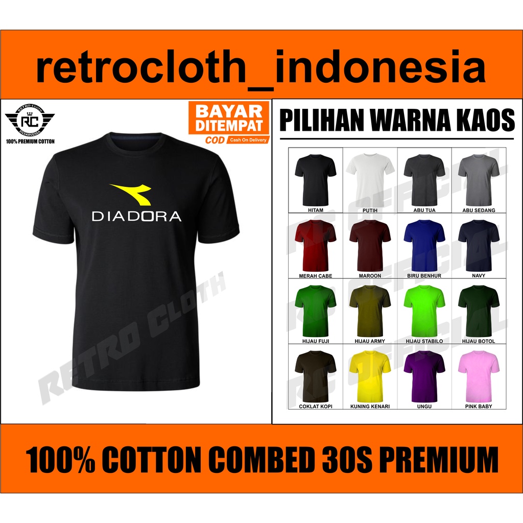 Kaos Tshirt Baju DIADORA / 1 / Kaos Tshirt Baju Pria / Kaos Tshirt Baju Wanita / Kaos Tshirt Baju Co