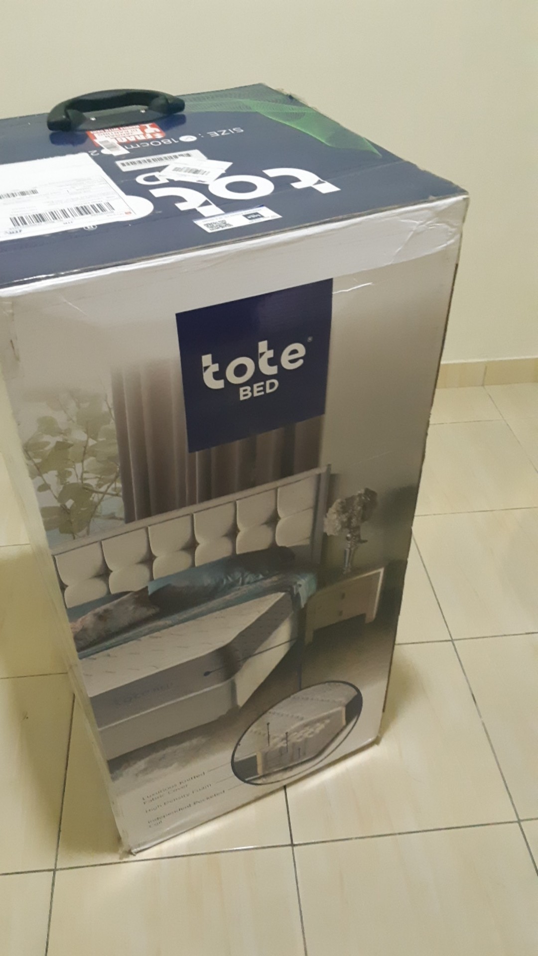 Tote Bed Kasur Spring Pocketed Ukuran 180x200