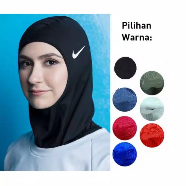HIJAB SPORT LOGO NIKE /HIJAB INSTANT /KERUDUNG OLAHRAGA