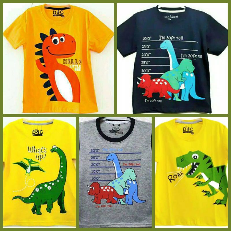  KAOS  ANAK  MURAH  1 10T CUTE DINO TALL Shopee Indonesia