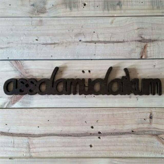 Assalamualaikum hiasan dinding kayu tulisan kayu