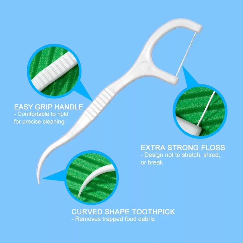 ECER 1Pc Dental Floss Benang Tusuk Gigi Plastik Toothpick Plastic Sela