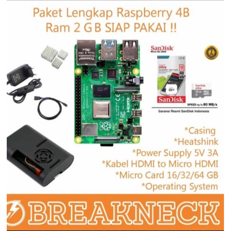 Jual Paket Lengkap Rasberry Pi 4B Siap Pakai | Shopee Indonesia