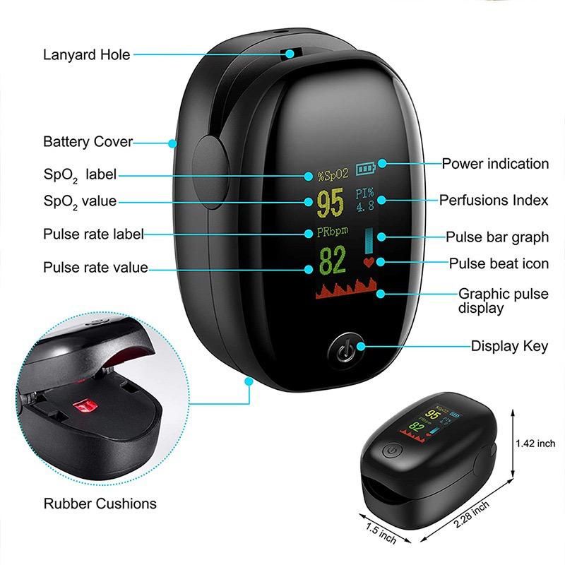 【33LV.ID】2 Model OXIMETER A2/LK87 OLED TFT Fingertip Pulse Oximetry SpO2 Saturation