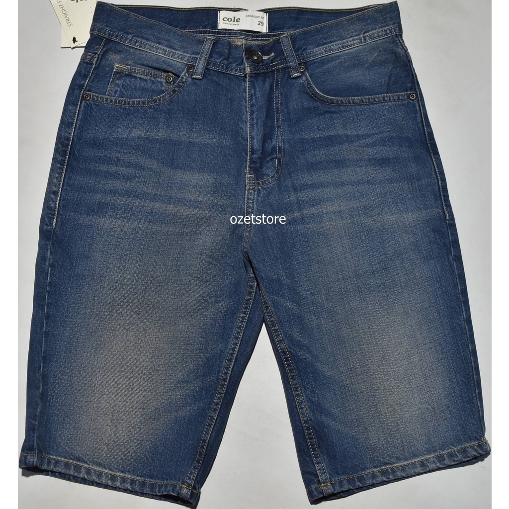 Celana Pendek Pria Jeans COLE Denim Straight Fit CPS02 ORIGINAL
