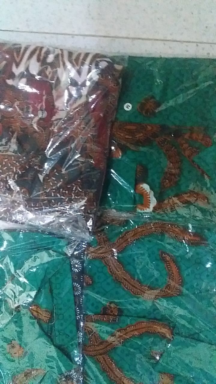 Batik Couple Keluarga Sania Ruffle Ori Ndoro Jowi Dnt Motif Tatantula Hijau