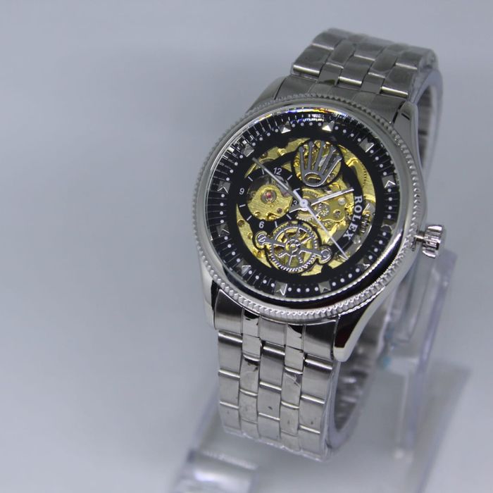 JAM TANGAN PRIA ROLEX RANTAI AUTOMATIC BESAR (ADA 5 WARNA)I - I SLVR GOLD W