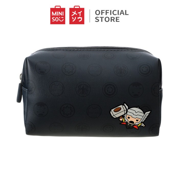 MINISO MARVEL- Tas Tangan Kopling Clutch Pria Wanita Fashion Kotak - Hitam