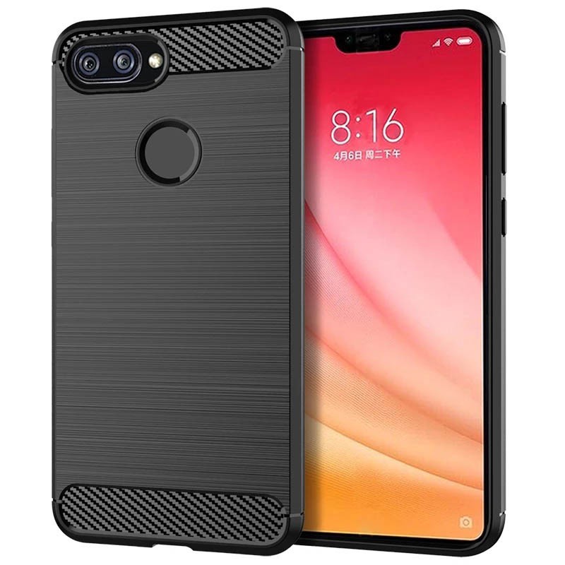 CASE SLIM FIT CARBON IPAKY XIAOMI MI 8 LITE SOFTCASE - FA