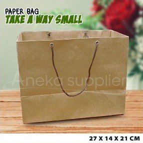 

Paper Bag Polos - Paper Bag KRAFT COKLAT - 27x14x21 cm (20pc)