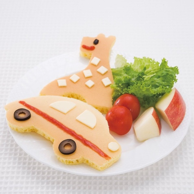 KAI Chuboos Cetakan Pancake (motif: jerapah mobil ikan beruang) - 100% asli Jepang - FP5215