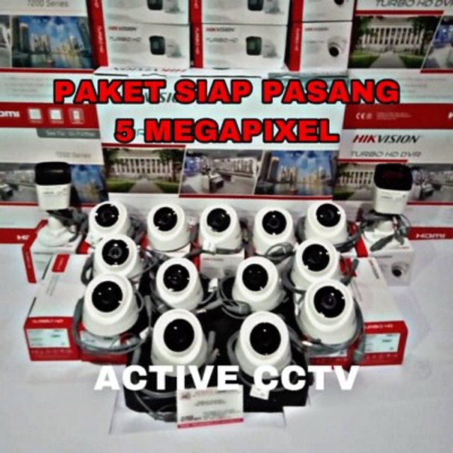 PROMO PAKET KAMERA CCTV HIKVISION 15 CAMERA 5MP FULL HD 16 CH CHANNEL TURBO HD KOMPLIT LENGKAP