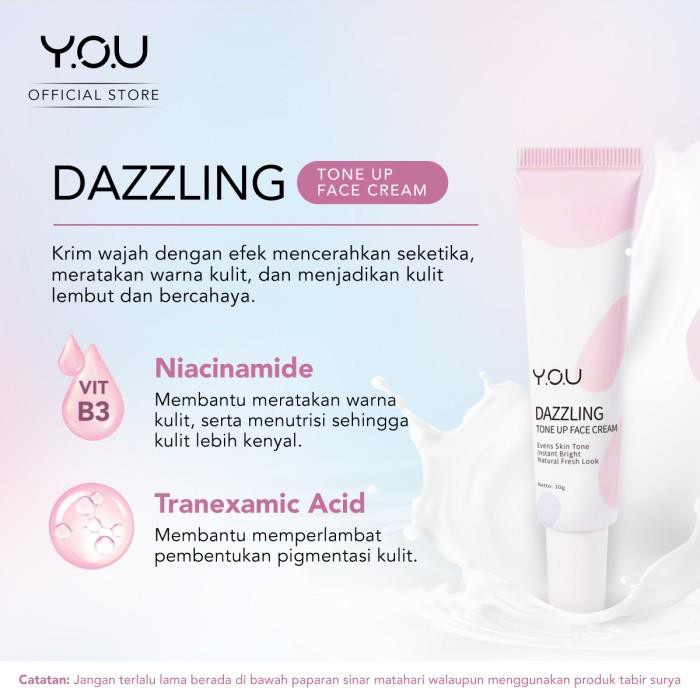 YOU Dazzling Tone Up Face Cream (Efek Cerah Seketika) Original Resmi