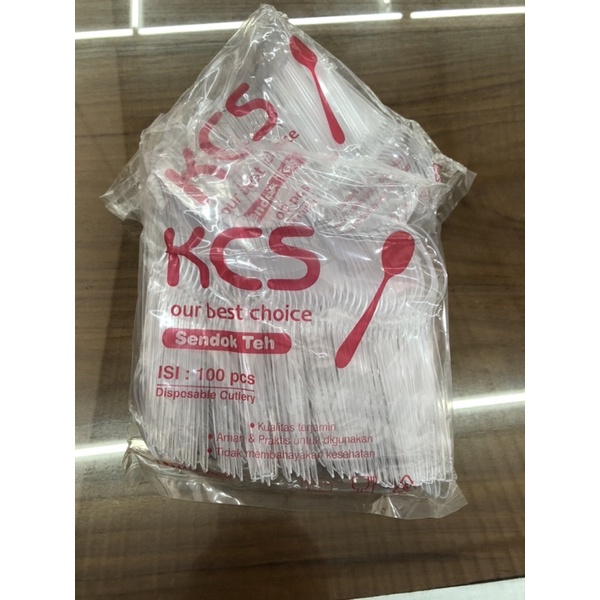 Sendok teh plastik bening KCS
