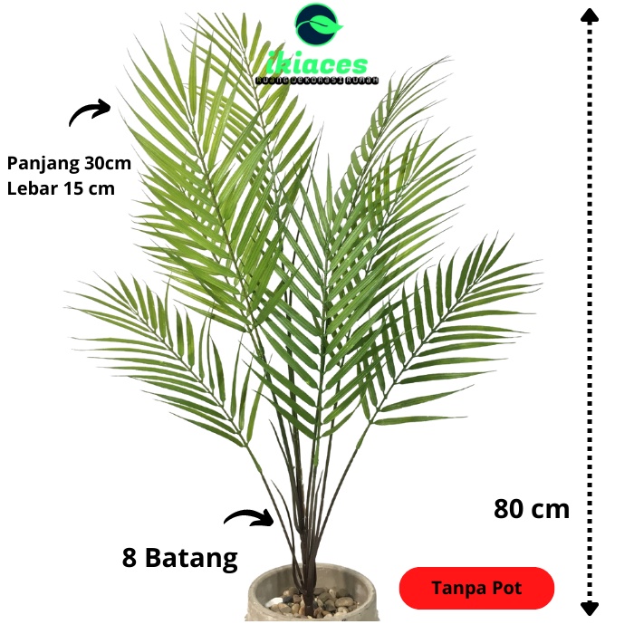 Jual Daun Palem Plastik Palm Leaf Artificial Pohon Pakis Plastik Daun Dekorasi Bunga Hias Murah