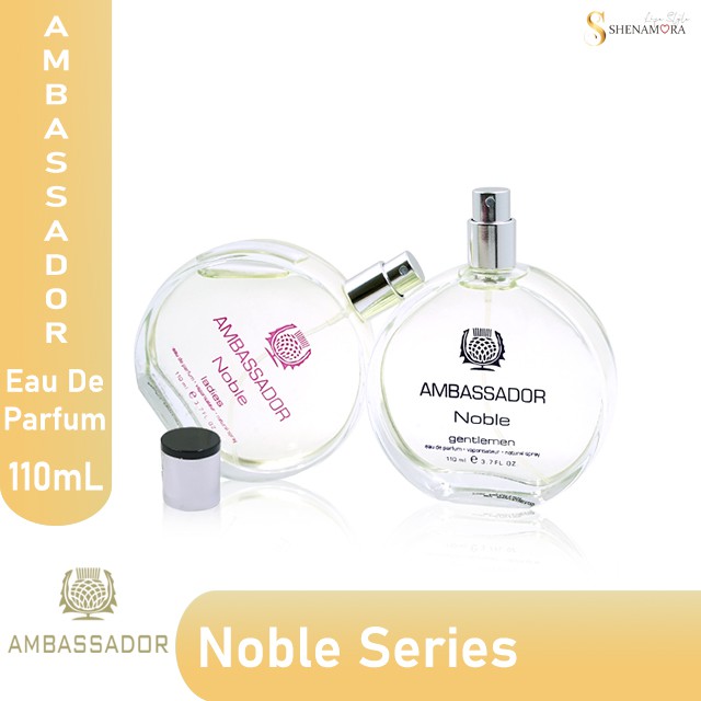 AMBASSADOR EAU DE PARFUM NOBLE GENTLEMEN , LADIES/EDP PRIA/EDP WANITA SERIES 110 ML