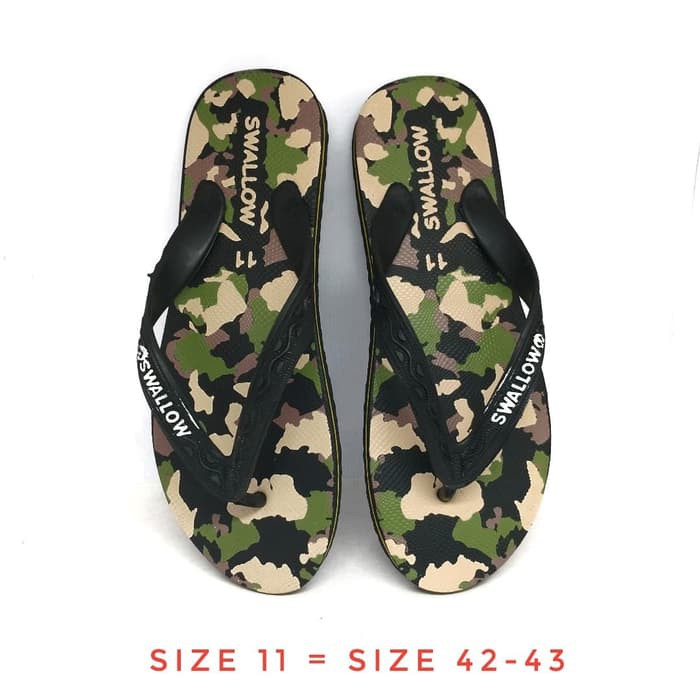 CUCI GUDANG! Sandal Jepit Swallow Army (Size 39)