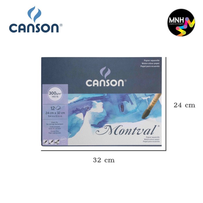 

(BISA COD) Drawing Canson Montval 12S CP 300G - 24 x 32