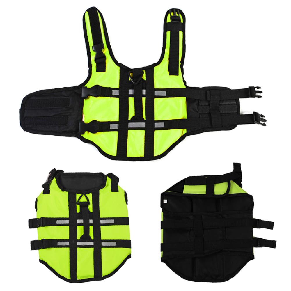 Timekey Rompi Pelampung Anjing Ukuran S-7XL Dengan Sayap Reflektif Untuk Musim Panas B7P5