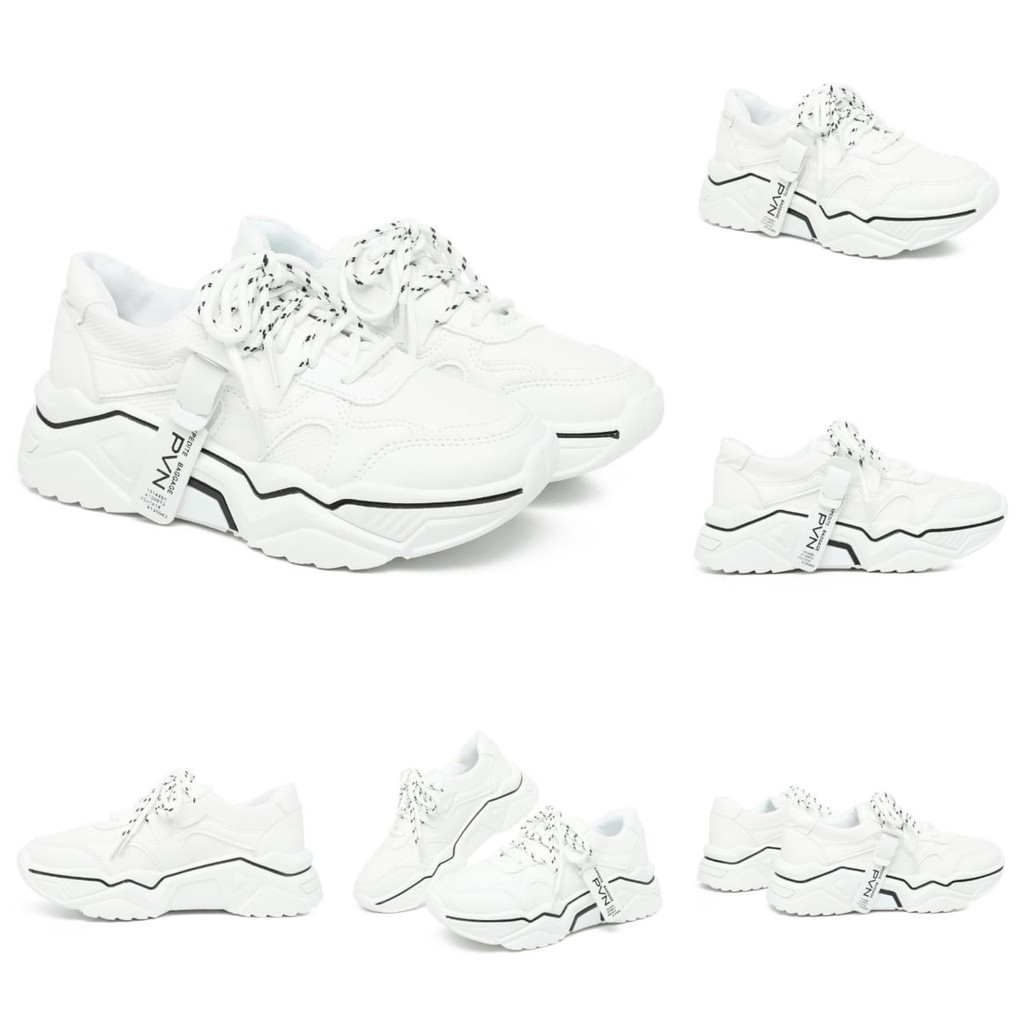 PVN Jipyeong Sepatu Sneakers Wanita Sport Shoes White 099-4