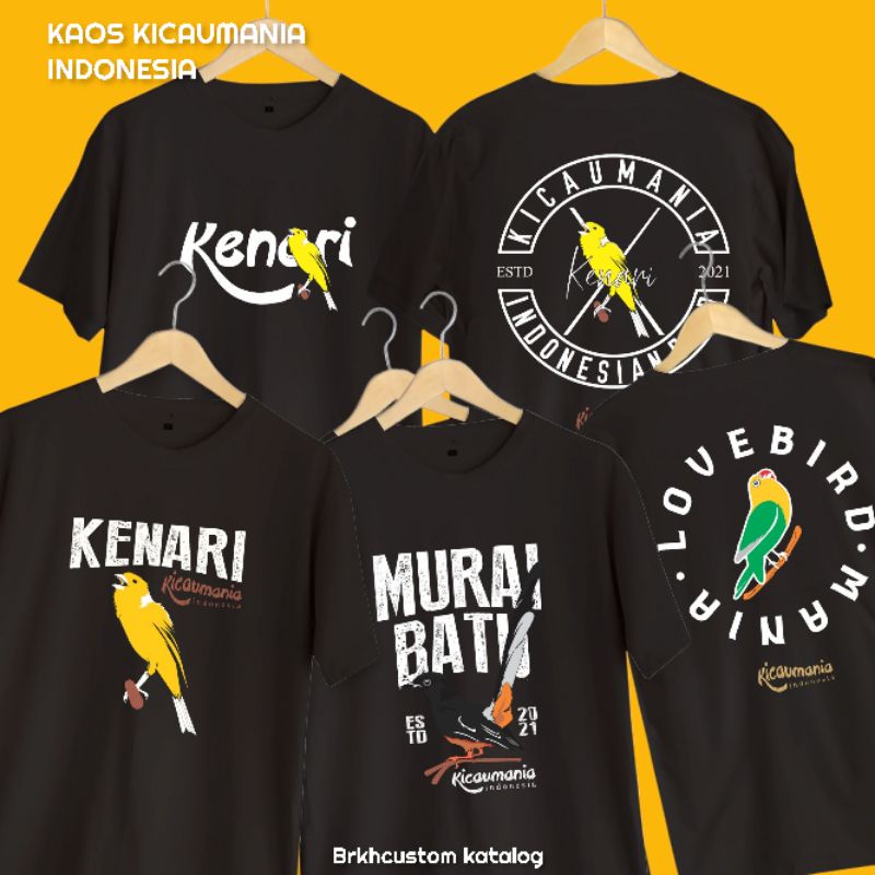 KAOS KENARI | kaos Lovebird | kaos murai batu | KAOS KICAUMANIA | GACOR | kos burung | Kacer (bisa cod)