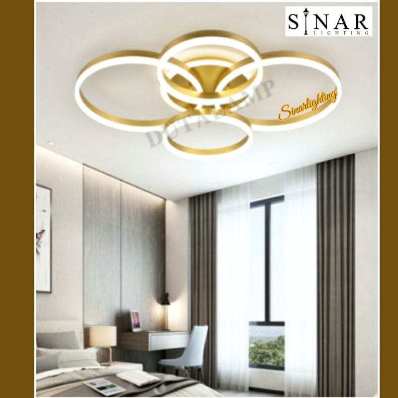 Lampu plafon minimalis RING LED 50010/4 (REMOTE)