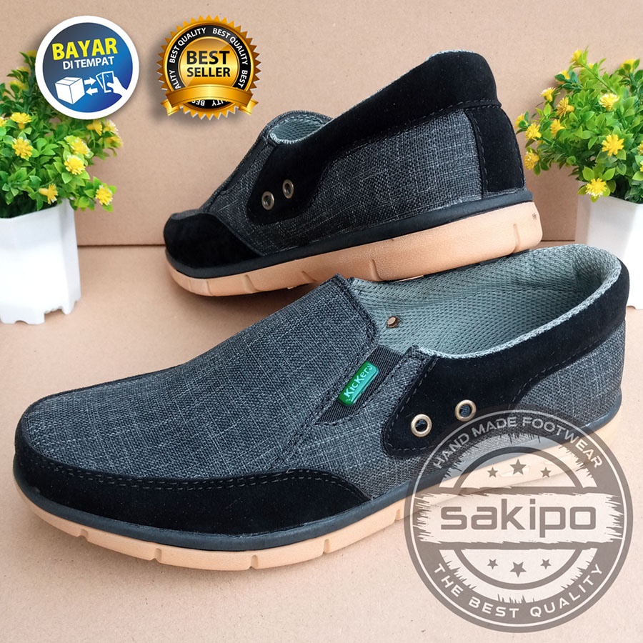 PROMO KEMERDEKAAN !! SEPATU PRIA DEWASA KASUAL SLIP ON MURAH BERKUWALITAS SOL KARET TRENDI NYAMAN DIPAKAI / SEPATU SANTAI PRIA DEWASA SOL KARET / SEPATU KERJA LAPANGAN / SEPATU KERJA KANTORAN / SAKIPO