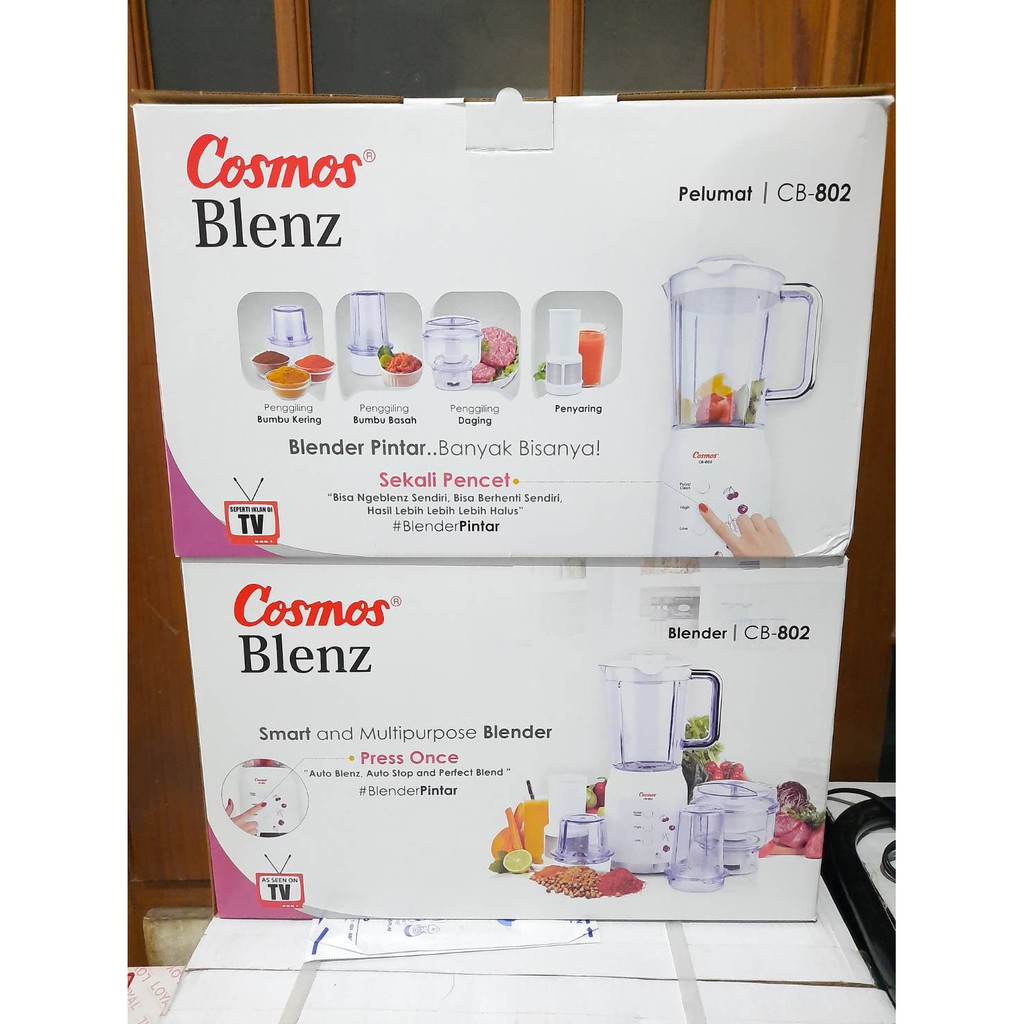 Cosmos Blender Plastik Blenz 1.2 Liter 4 in 1 Multifungsi CB-802 CB802