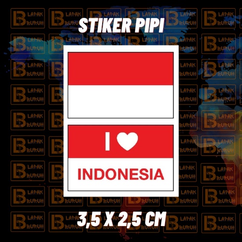 

Terlaris STIKER PIPI Merah Putih Vynil isi 100 pcs