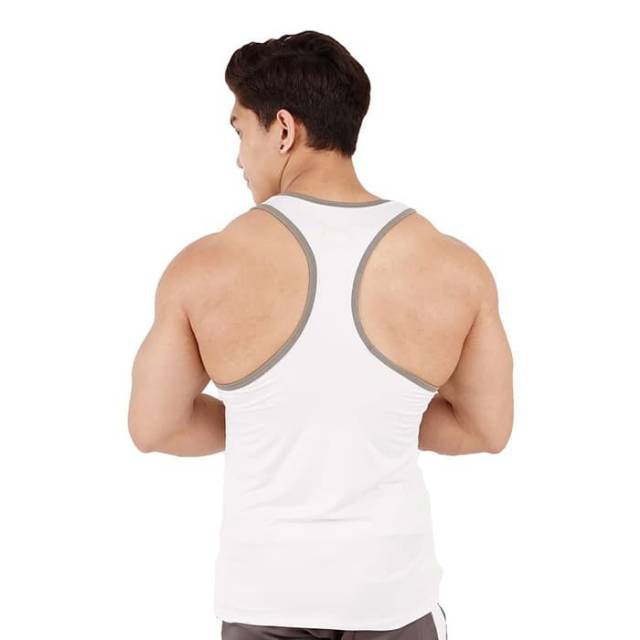 FSS-018PT Singlet sport fitness bodyfit FLEX putih