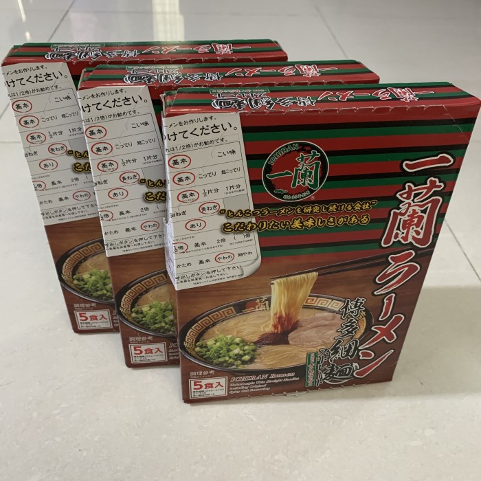

impor-mie- ichiran ramen pork handcarry japan isi 5 -mie-impor.