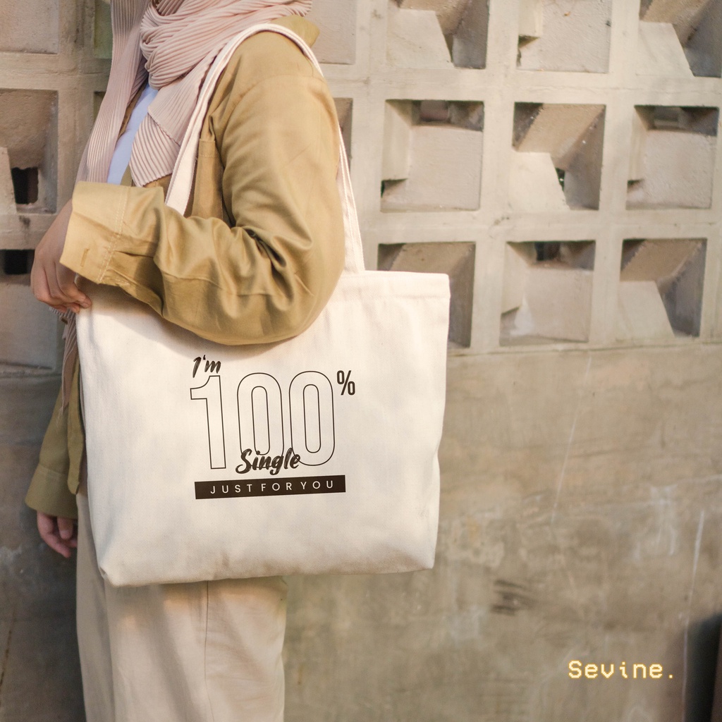 Sevine Tote Bag Kanvas Emily Tas Resleting Wanita Kuliah Fashion Laptop Totebag Quotes Aesthetic Vintage Series - CMW